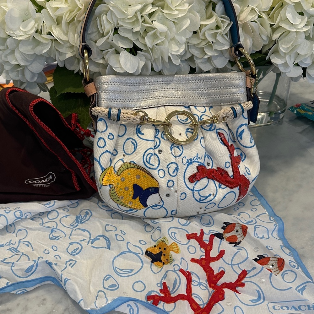 Coach Rare Limited Edition Mini Purse, Dust bag and Matching Silk Twilly - Picture 3 of 11